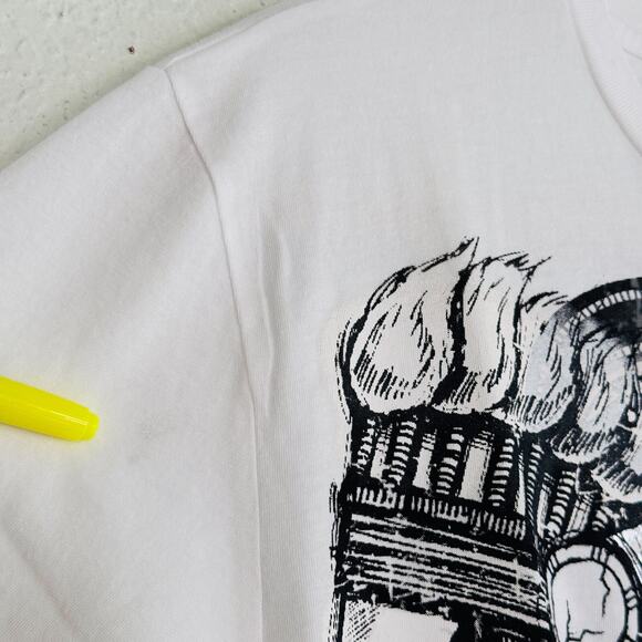 Konquest Shirt Men Medium Skull Metallic Feather Snake Tee Y2K Grunge Western - Picture 5 of 7